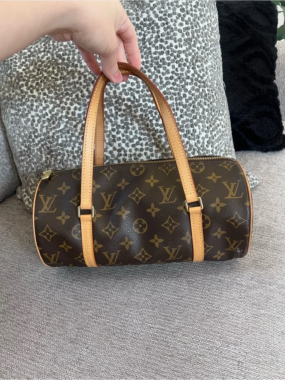 Louis Vuitton Monogram Papillon 26 Barrel Boston Bag